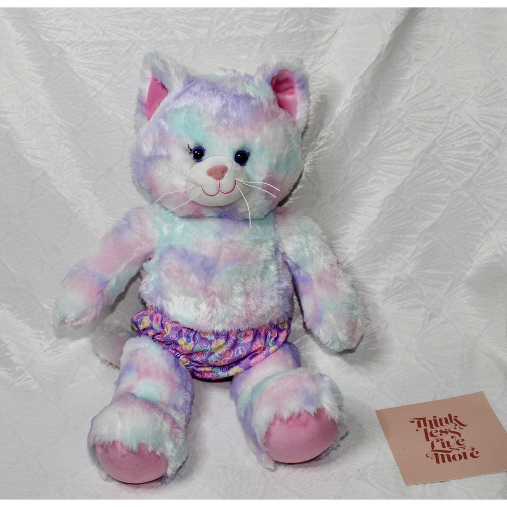 16" Build-A-Bear Pastel Swirl Cat Plush